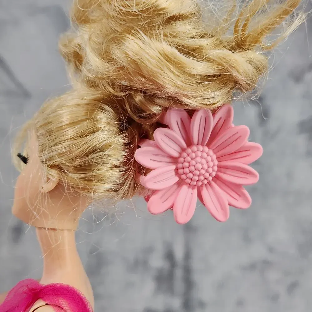 *NEW* 3 pc Daisy Flower Claw Clip Set - Hair Accessories pink/peach/sea blue